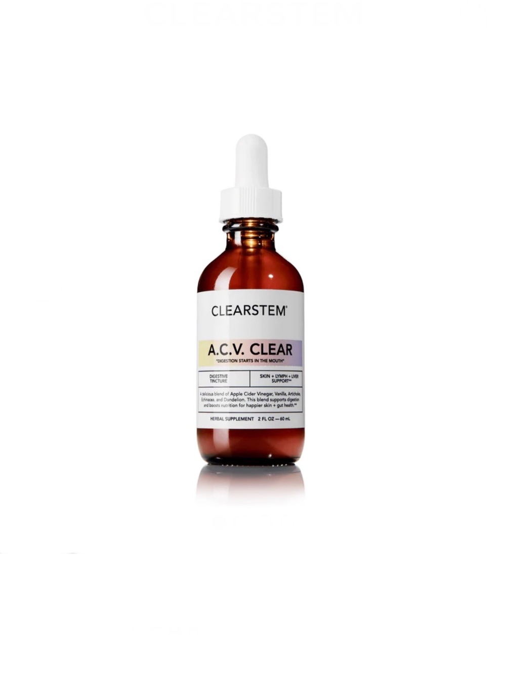 Clearstem A.C.V. CLEAR Skin-Friendly Digestive Bitters 2 fl.oz /60ml New